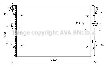 AVA QUALITY COOLING vw2362 -  Радиатор, охлаждение двигателя